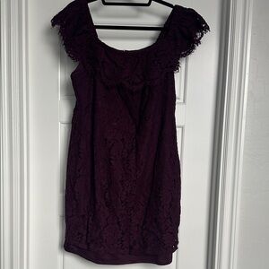 Forever 21 Deep Purple Lace Mini Dress